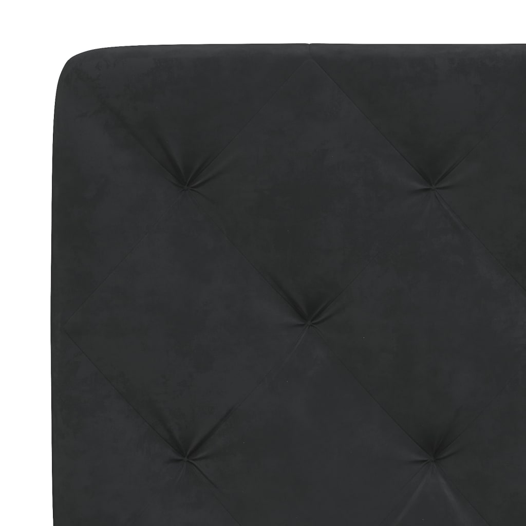 fekete bársony fejtámla párna 90 cm