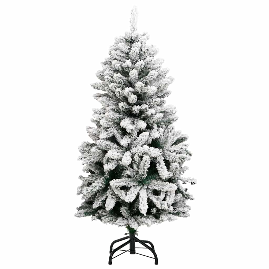 csuklópántos műkarácsonyfa 150 LED-del és gömbökkel 150 cm