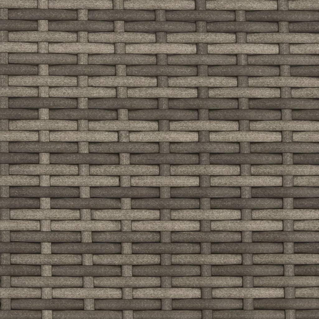 2 személyes szürke polyrattan kerti kanapé baldachinnal/székkel