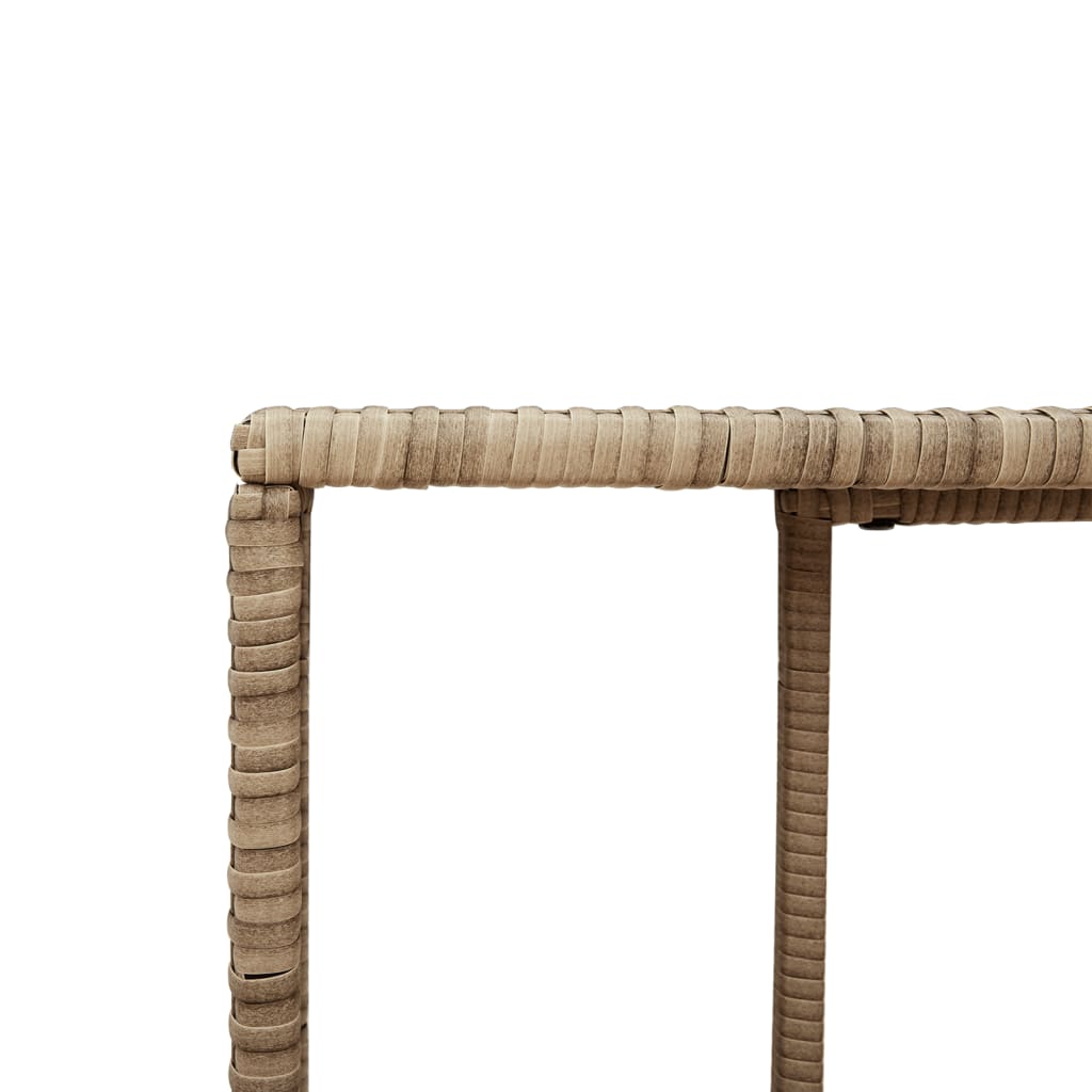 2 db bézs polyrattan tárolópolc