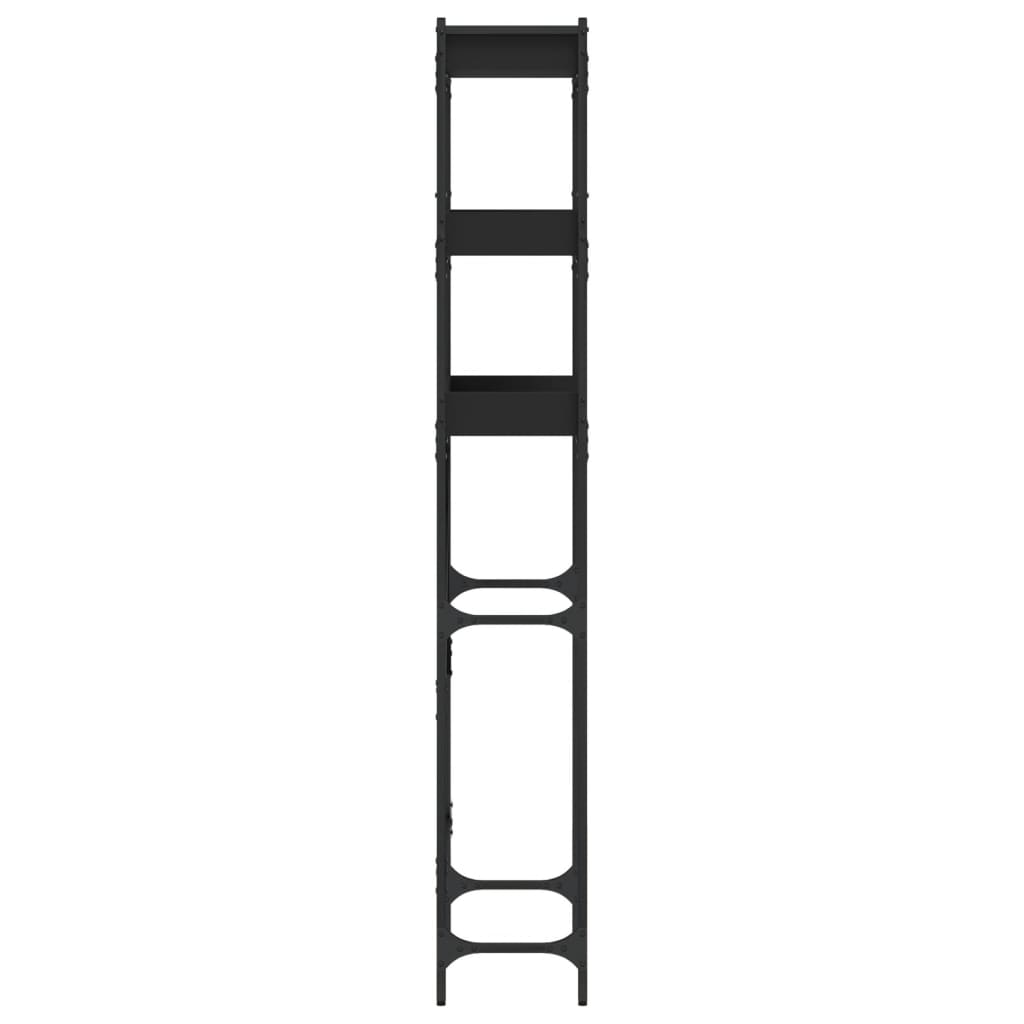 fekete szerelt fa mosógéppolc 67 x 25 x 163 cm