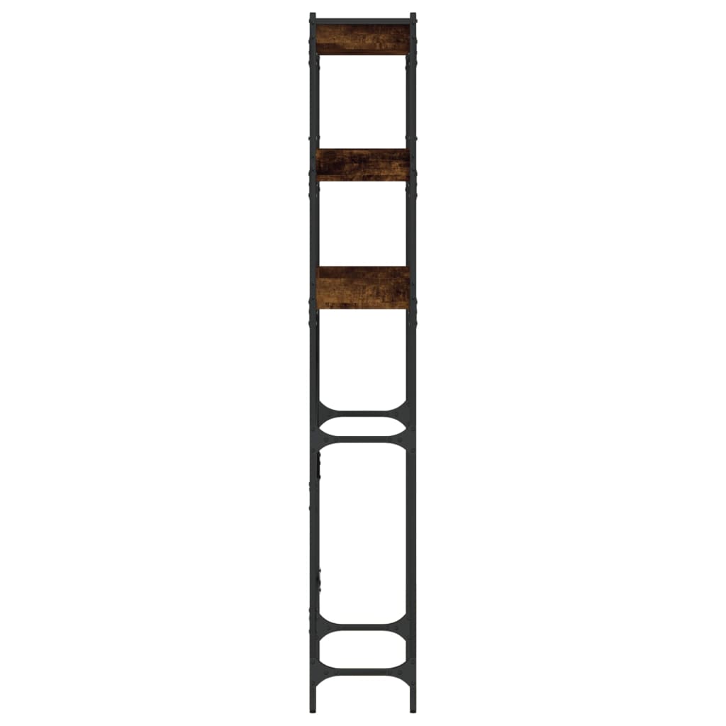 füstös tölgy színű szerelt fa mosógéppolc 67 x 25 x 163 cm