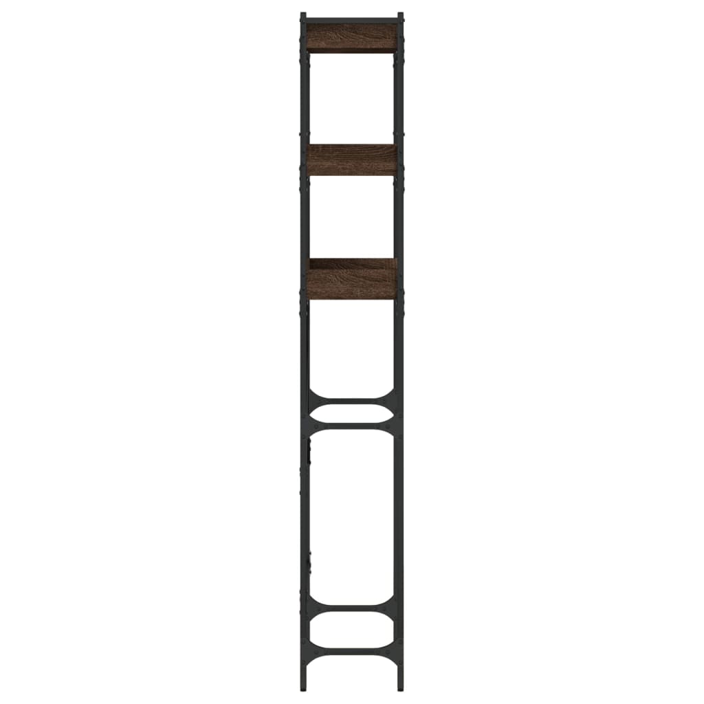 barna tölgyszínű szerelt fa mosógéppolc 67 x 25 x 163 cm