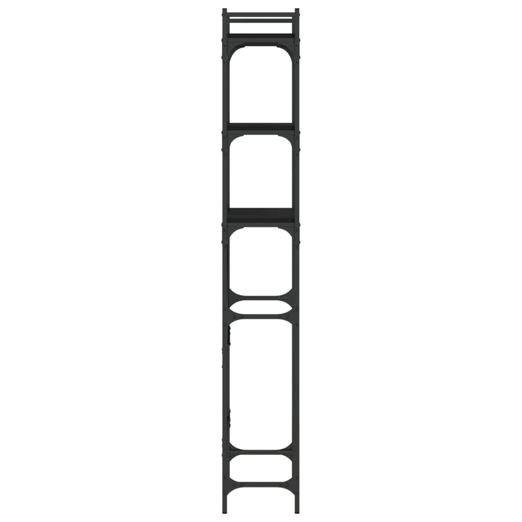 fekete szerelt fa mosógéppolc 67 x 25 x 163 cm