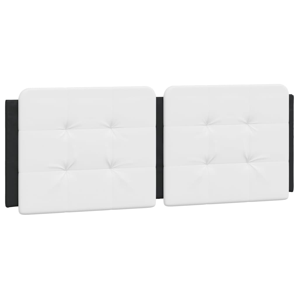 fekete és fehér műbőr ágykeret LED-világítással 120 x 200 cm