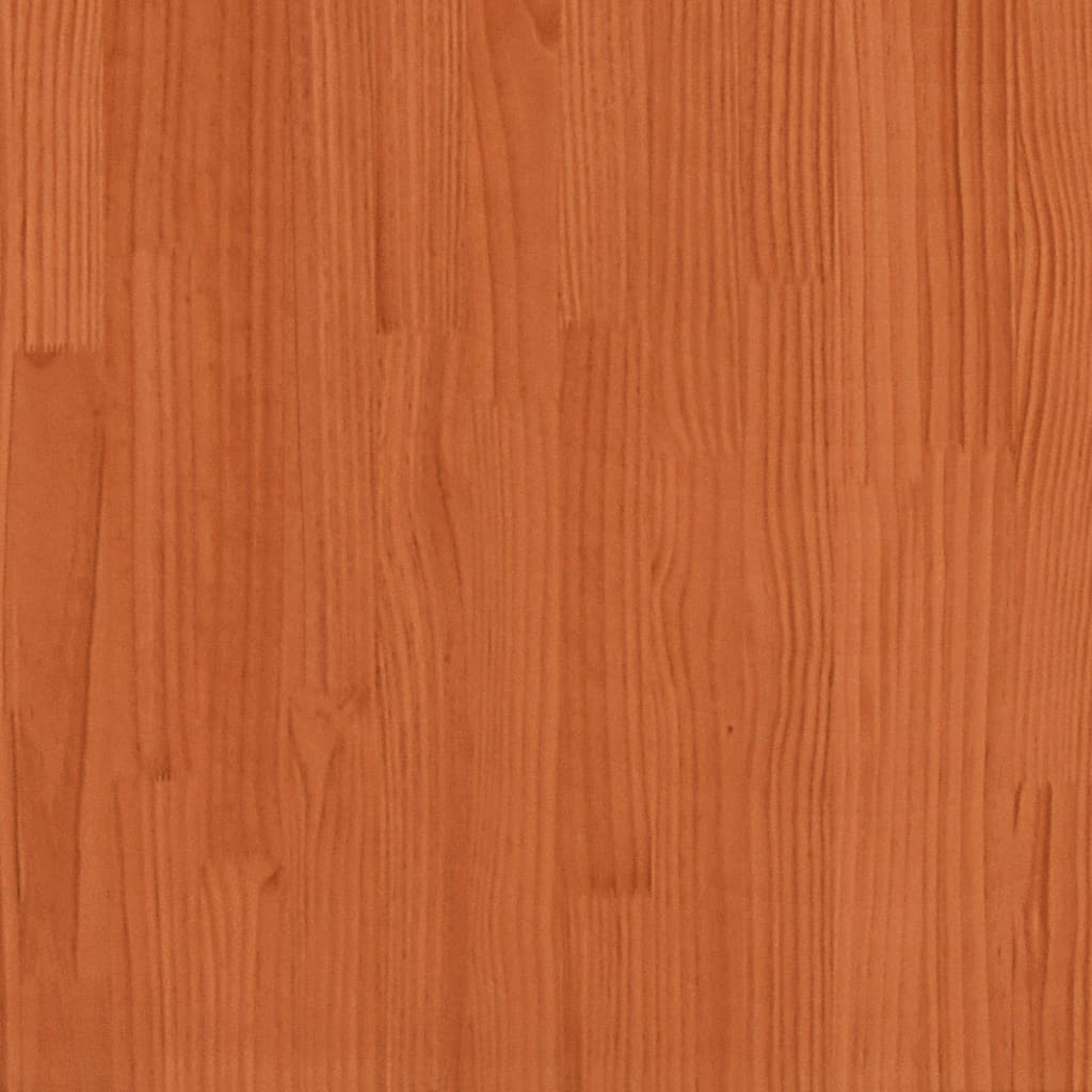 viaszbarna tömör fenyőfa ágy matrac nélkül 140 x 190 cm