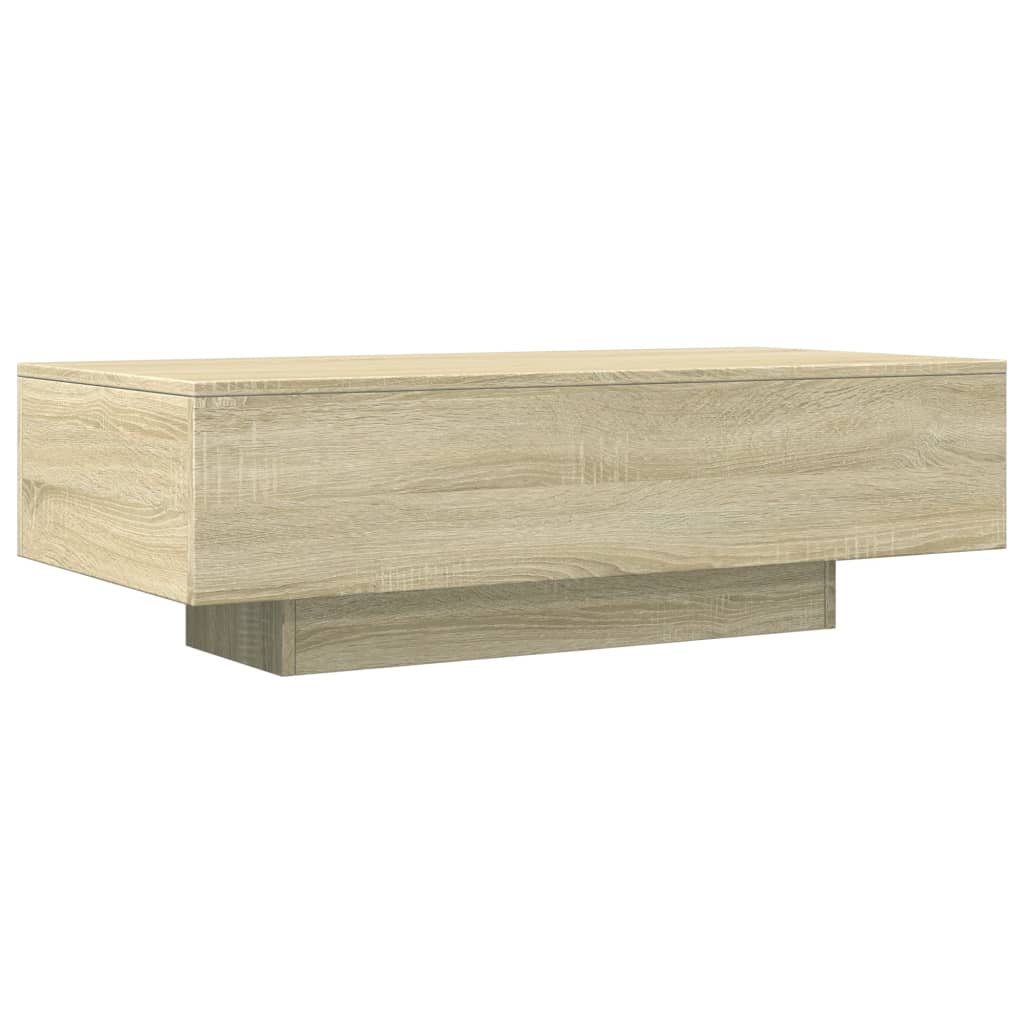 sonoma tölgy színű szerelt fa dohányzóasztal 100 x 49,5 x 31 cm