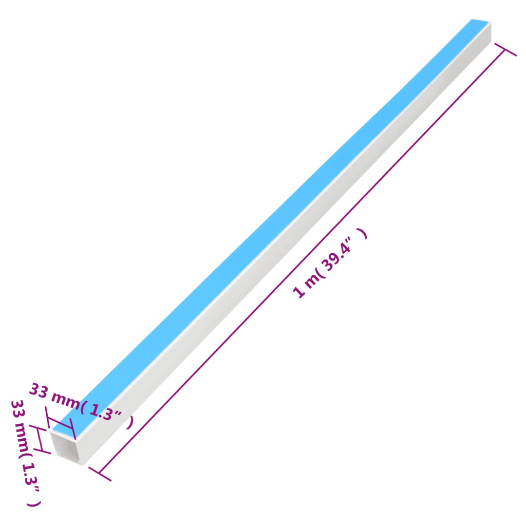 öntapadós PVC kábelcsatorna 33 x 33 mm 10 m