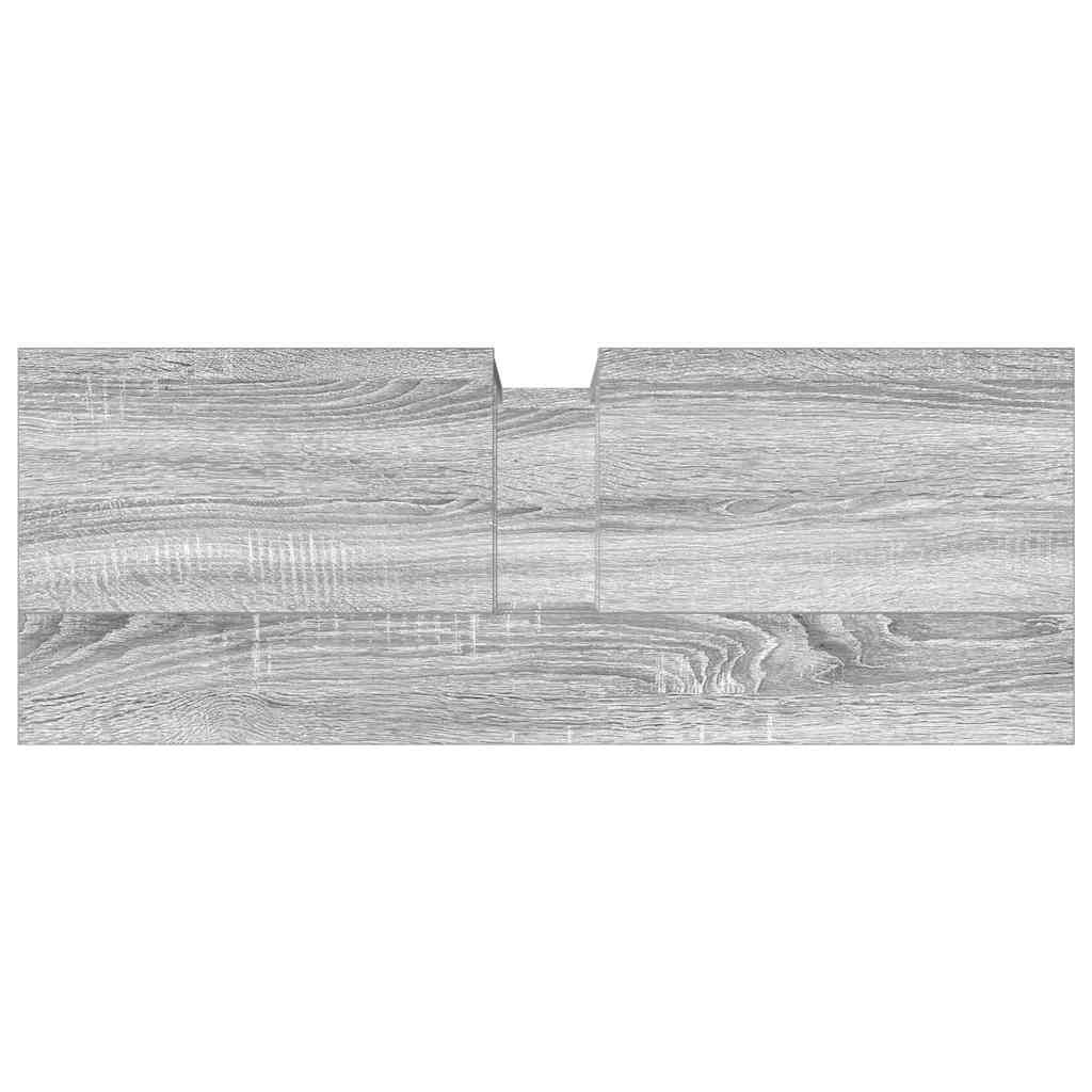 szürke sonoma szerelt fa fürdőszobai mosdószekrény 80x30x60 cm