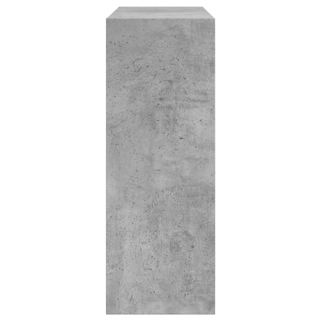 betonszürke szerelt fa cipőszekrény 60 x 21 x 57 cm