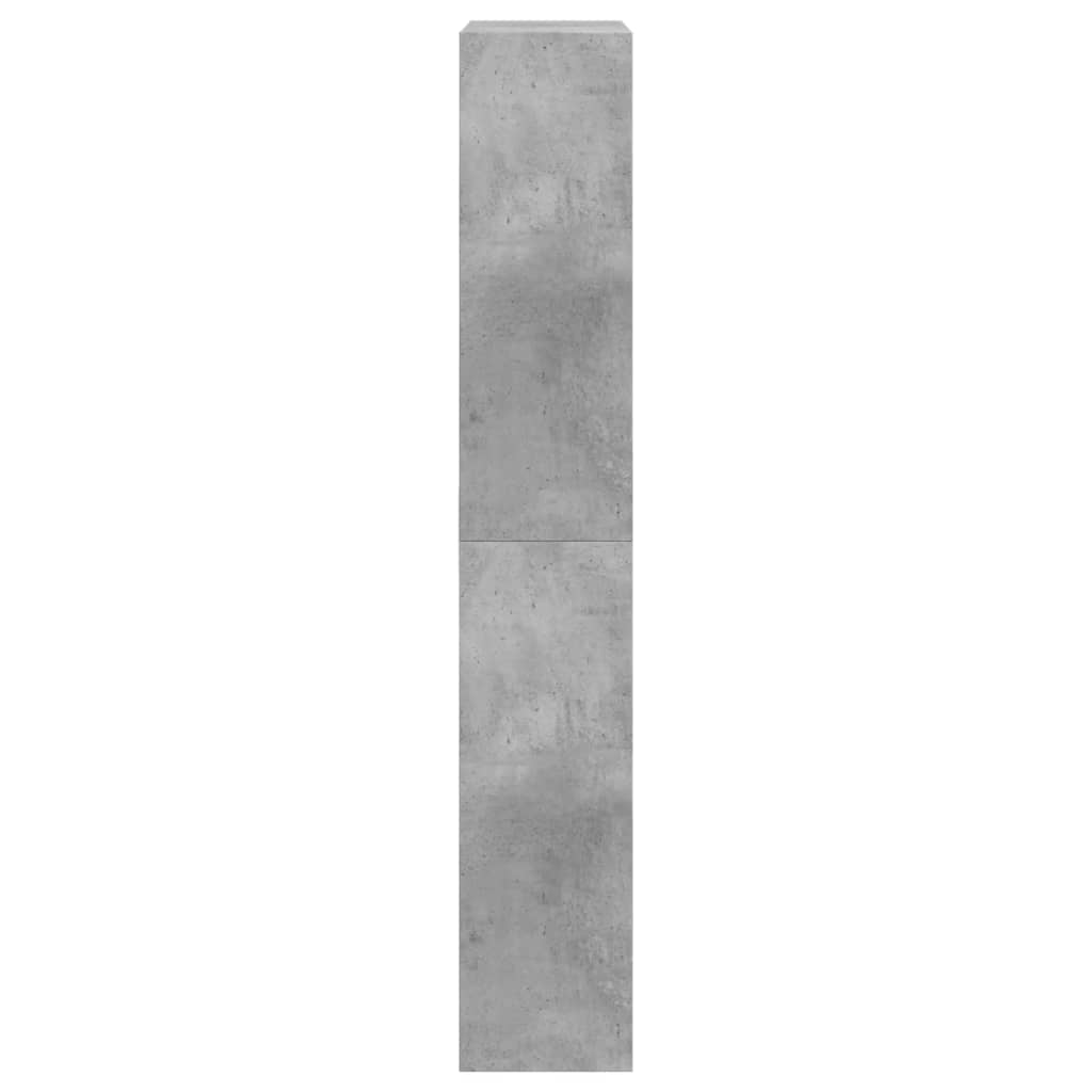 betonszürke szerelt fa cipőszekrény 60 x 21 x 125,5 cm