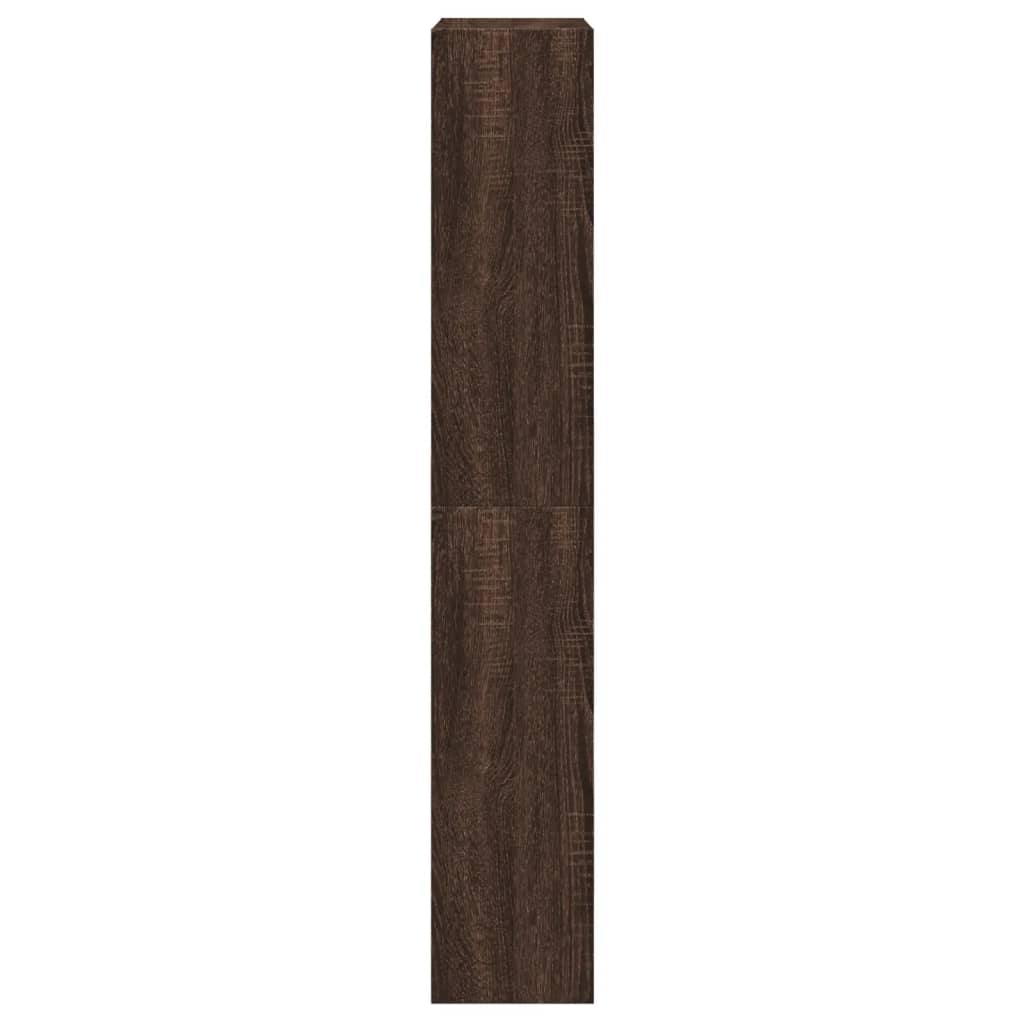 barna tölgyszínű szerelt fa cipőszekrény 60x 21 x 125,5 cm