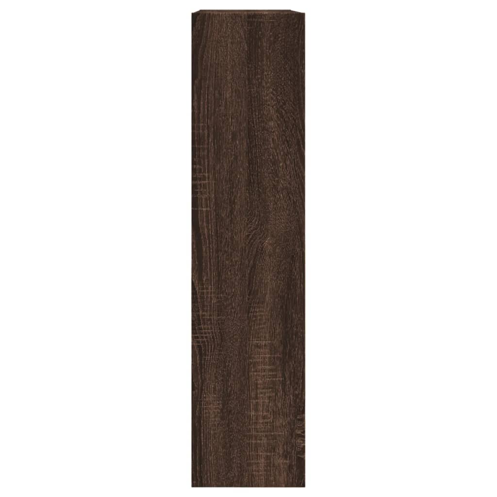 barna tölgyszínű szerelt fa cipőszekrény 80 x 21 x 87,5 cm