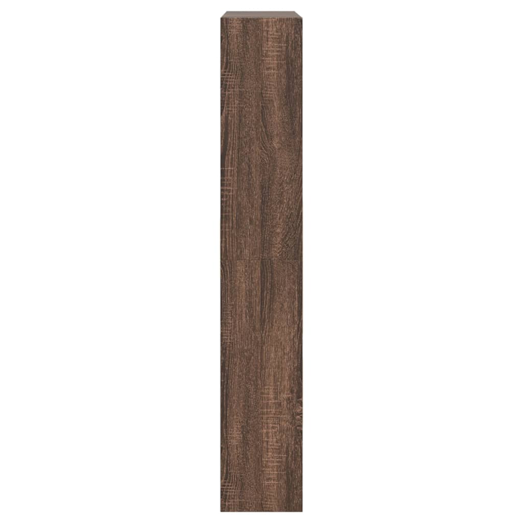 barna tölgyszínű szerelt fa cipőszekrény 80 x 21 x 125,5 cm