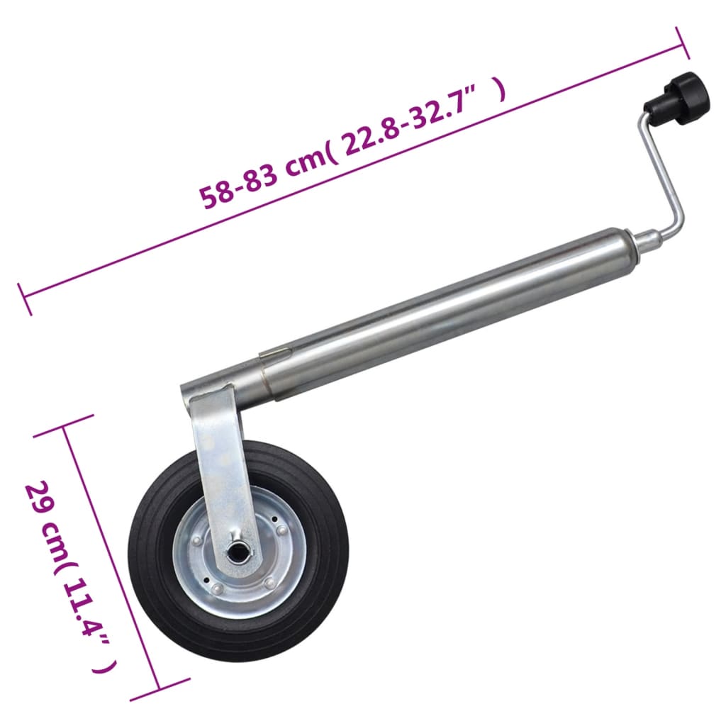 utánfutó-orrkerék 1 bilinccsel és ékekkel 48 mm