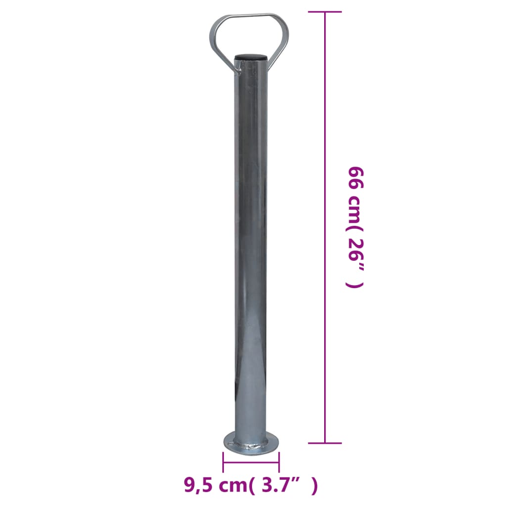 utánfutó-orrkerék 2 tartócsővel és 3 osztott bilinccsel 48 mm