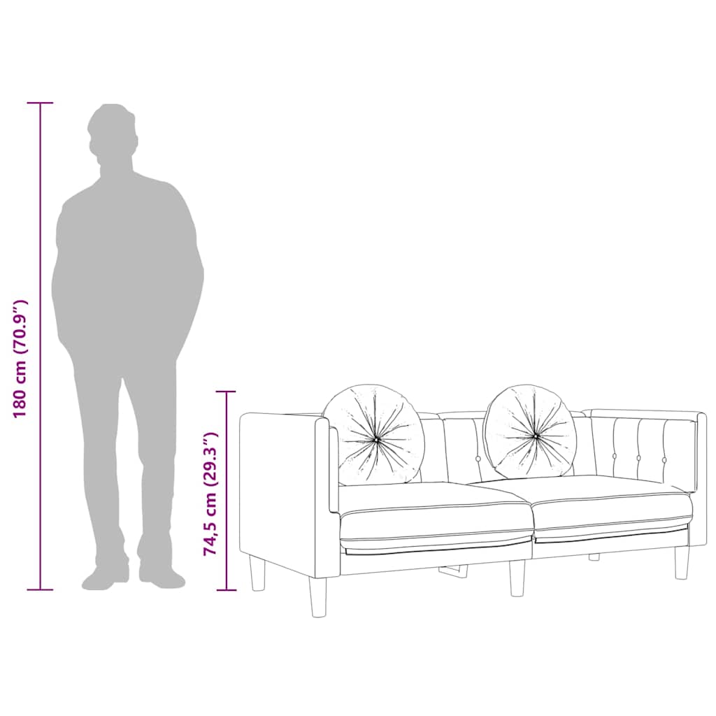 sötétszürke bársony kétszemélyes kanapé párnákkal