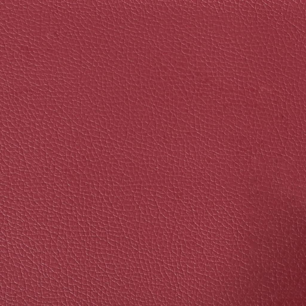 3 személyes bordó műbőr Chesterfield kanapé