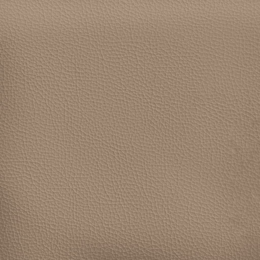 3 személyes kávészínű műbőr Chesterfield kanapé