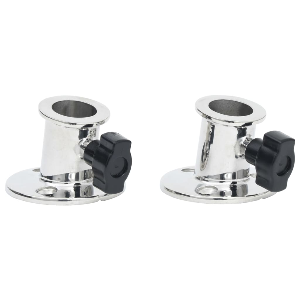 2 db rozsdamentes acél kerek bimini alj 26 mm-es csőhöz