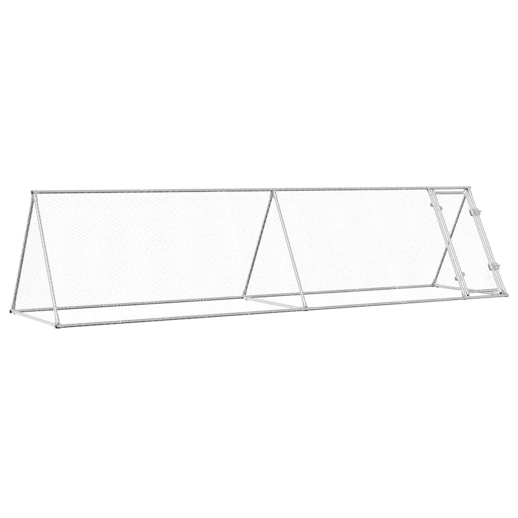 szürke horganyzott acél csirkeketrec 400x105x91 cm