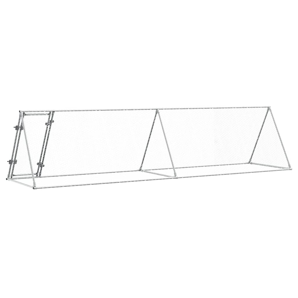 szürke horganyzott acél csirkeketrec 400x105x91 cm