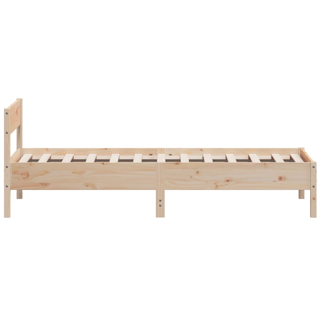 tömör fenyőfa ágy matrac nélkül 75 x 190 cm