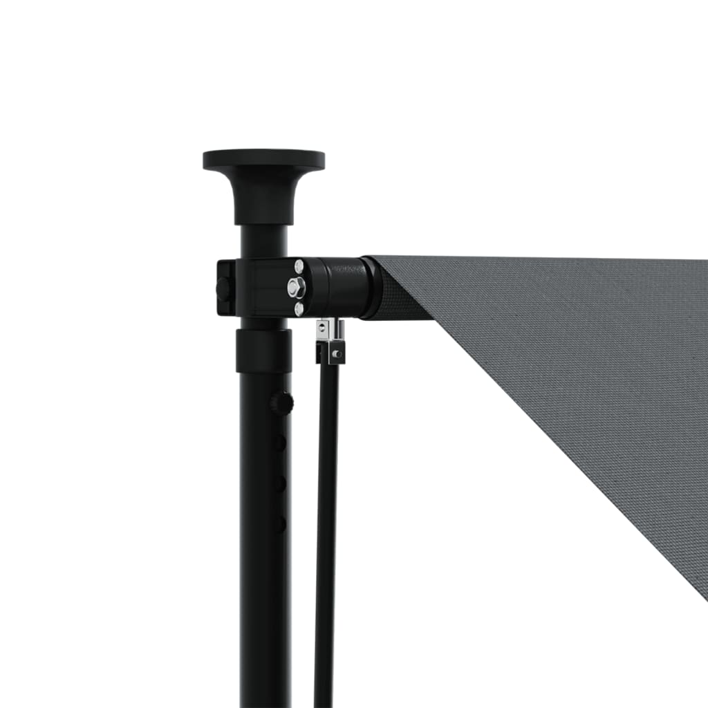 antracit szövet és acél feltekerhető napellenző 300 x 150 cm
