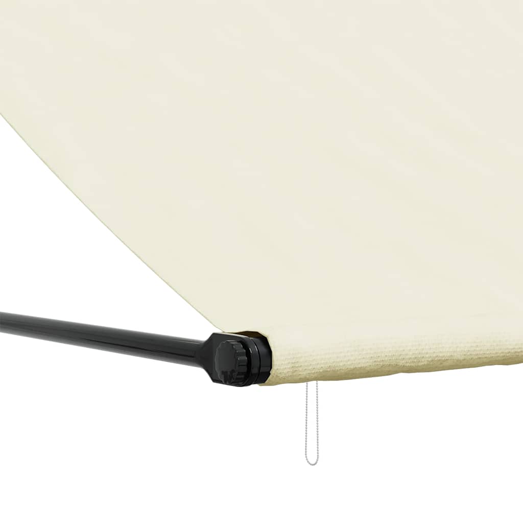 krémszínű szövet és acél feltekerhető napellenző 400 x 150 cm