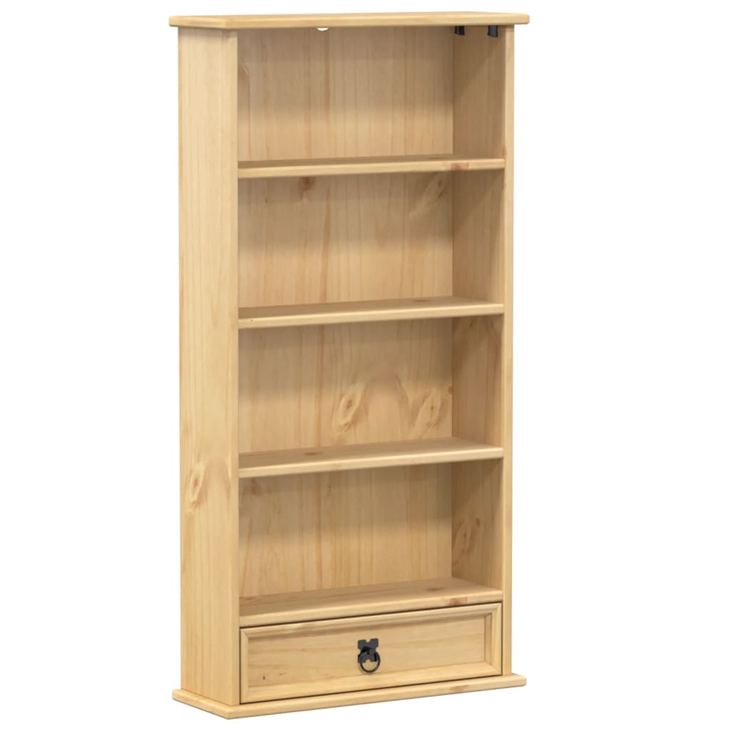 Corona tömör fenyőfa CD-szekrény 52 x 17,5 x 103 cm