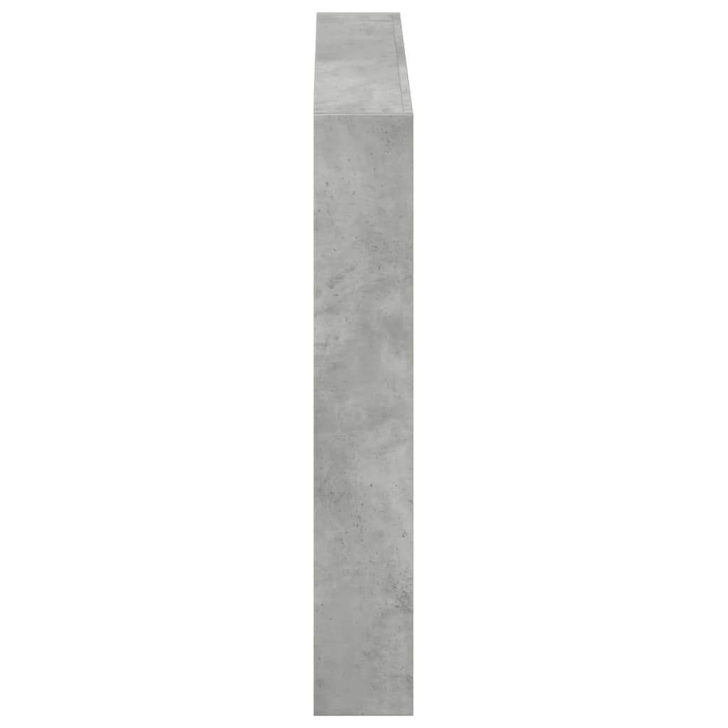 betonszürke áthidalószekrény LED-világítással 100 x 17 x 102 cm
