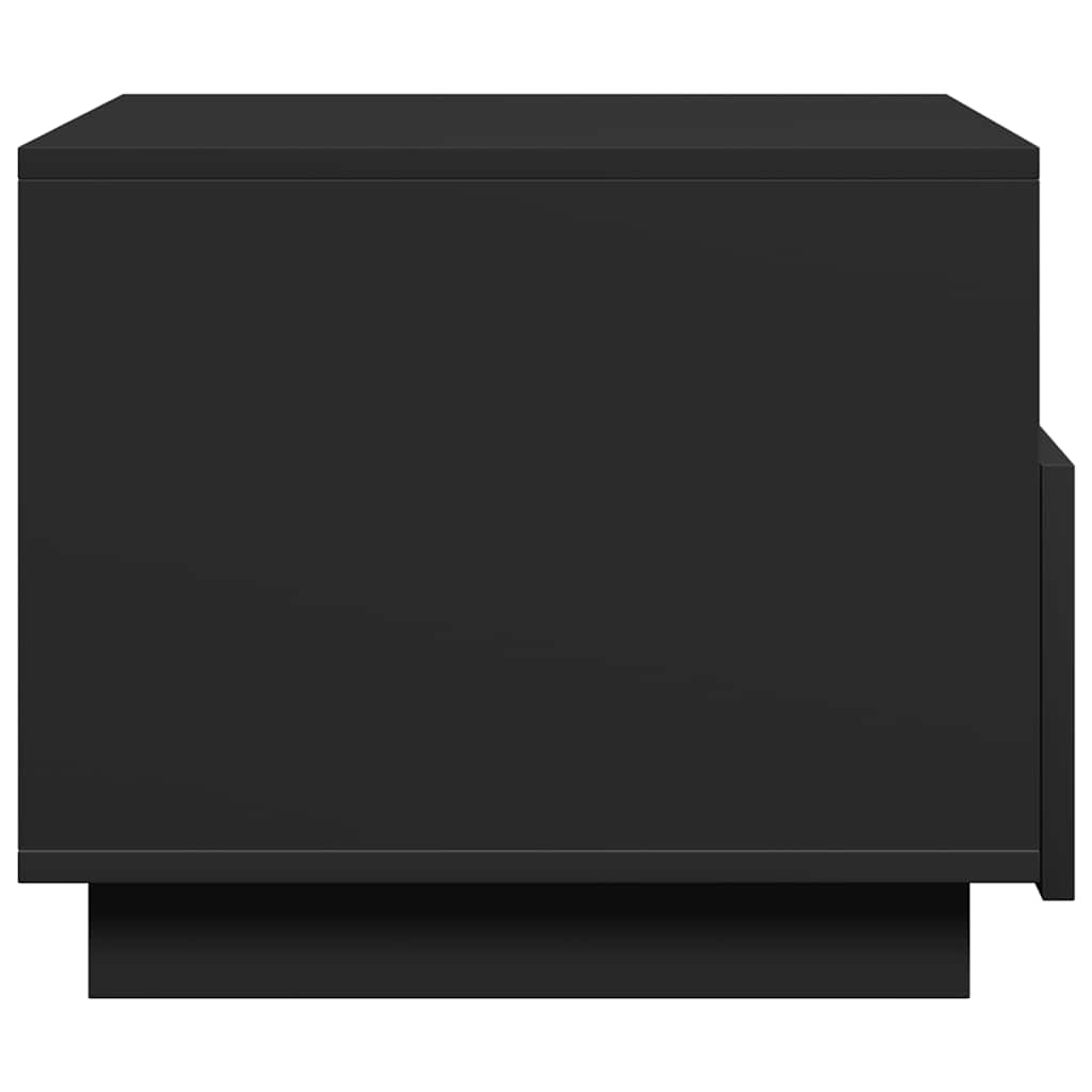 fekete dohányzóasztal LED-lámpákkal 50x49x40 cm