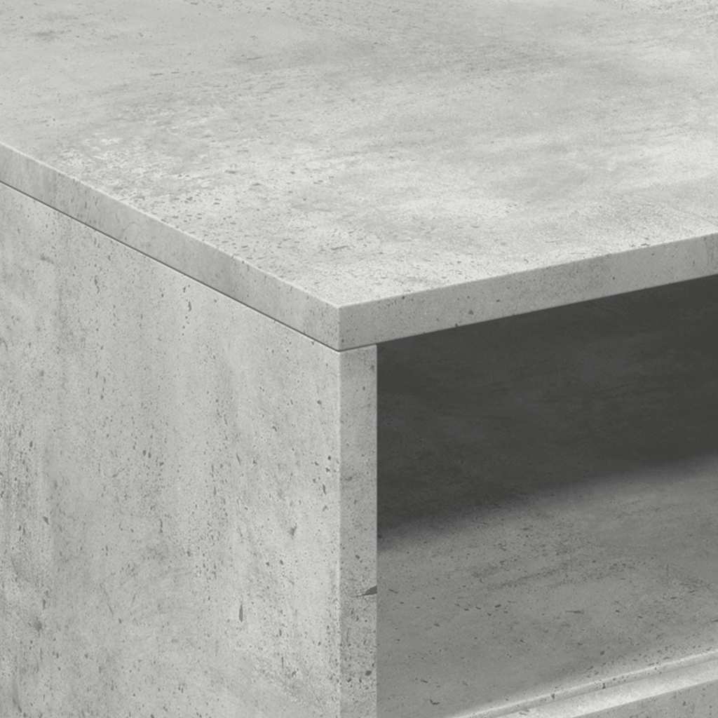 betonszürke dohányzóasztal LED-lámpákkal 50x49x40 cm