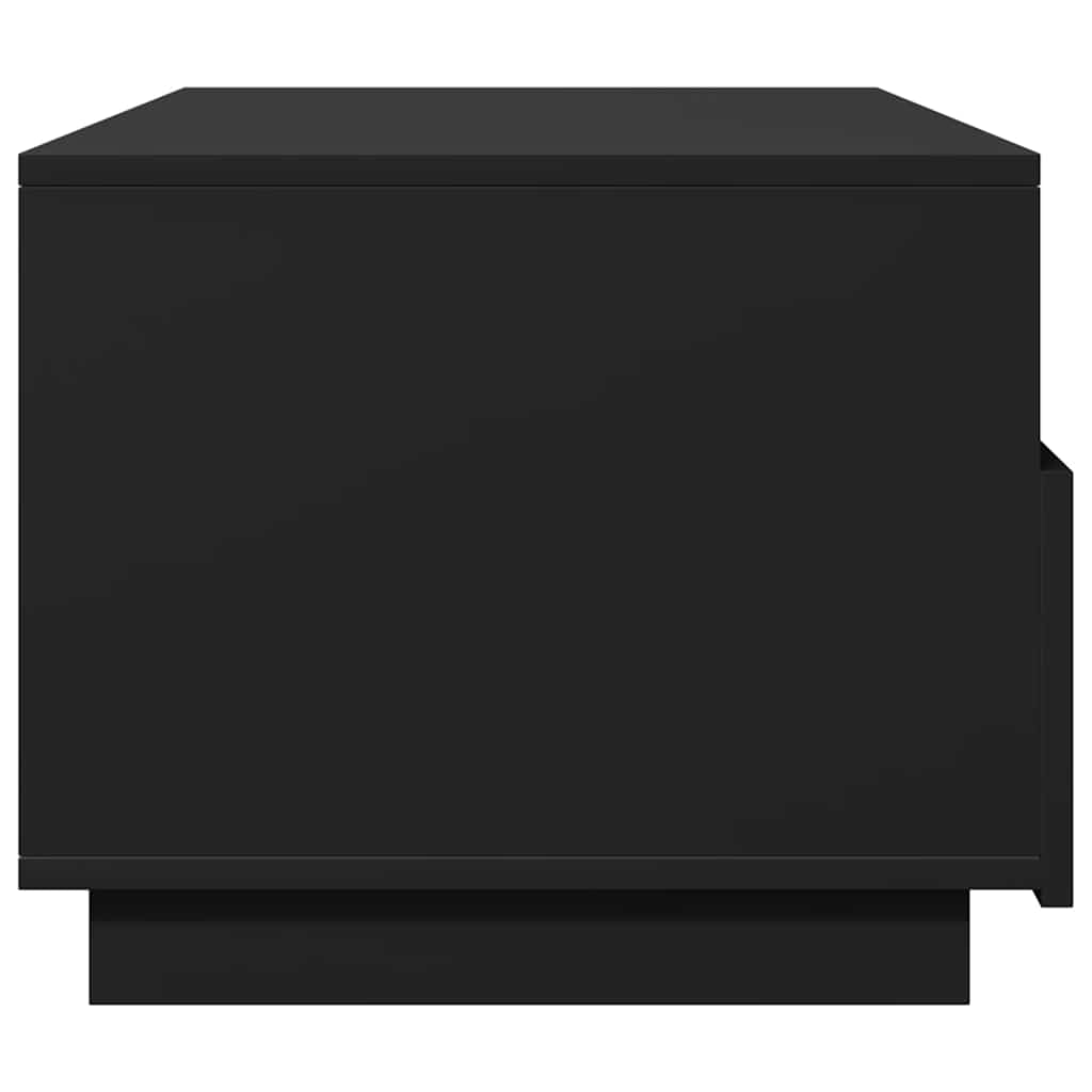 fekete dohányzóasztal LED-lámpákkal 90x49x40 cm