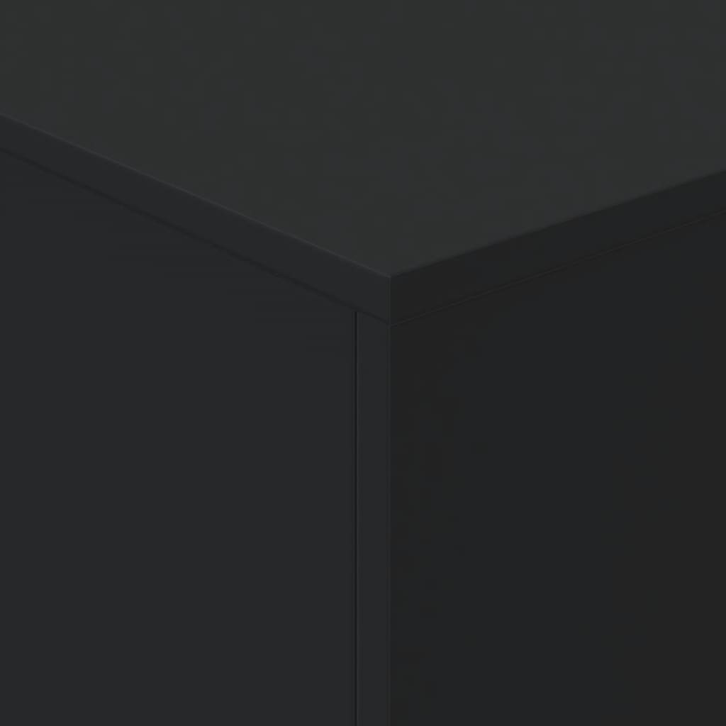 fekete dohányzóasztal LED-lámpákkal 90x50x40 cm