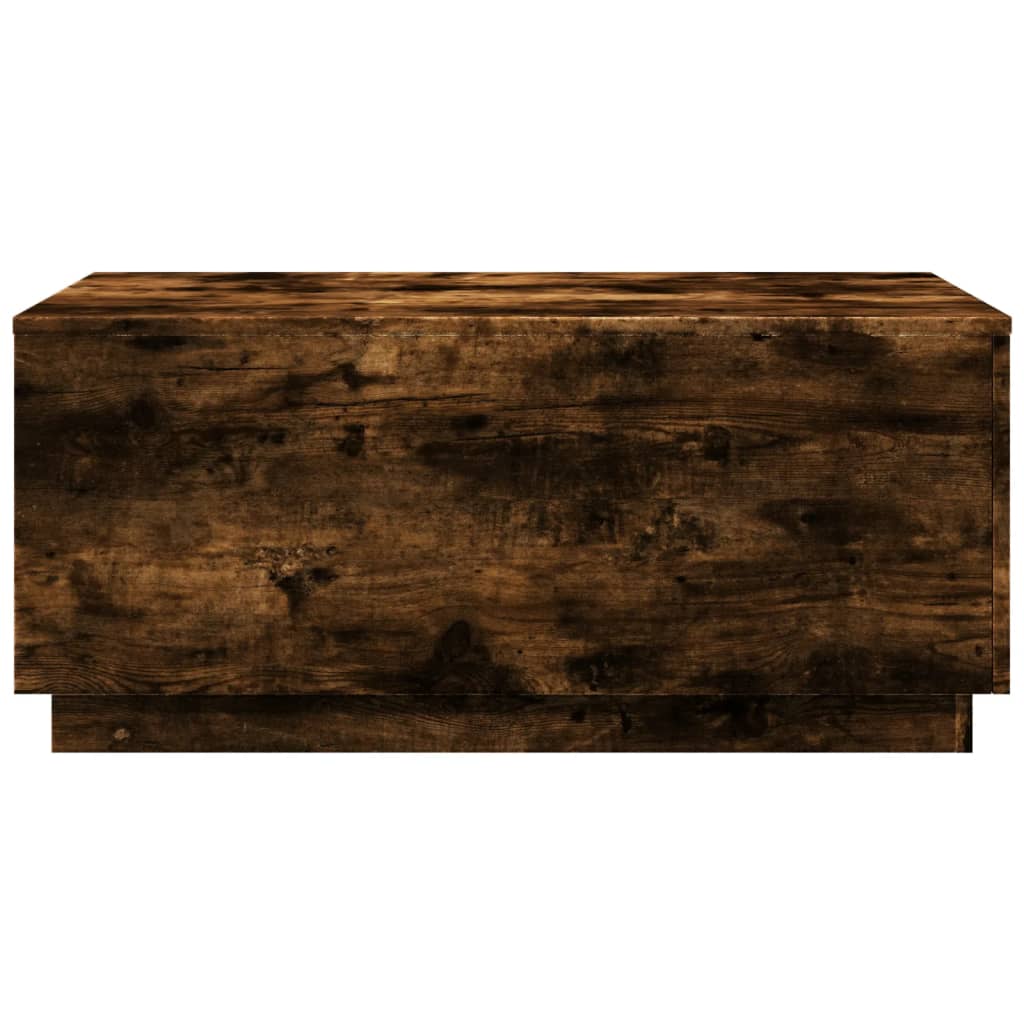 füstös tölgy színű dohányzóasztal LED-lámpákkal 90x50x40 cm