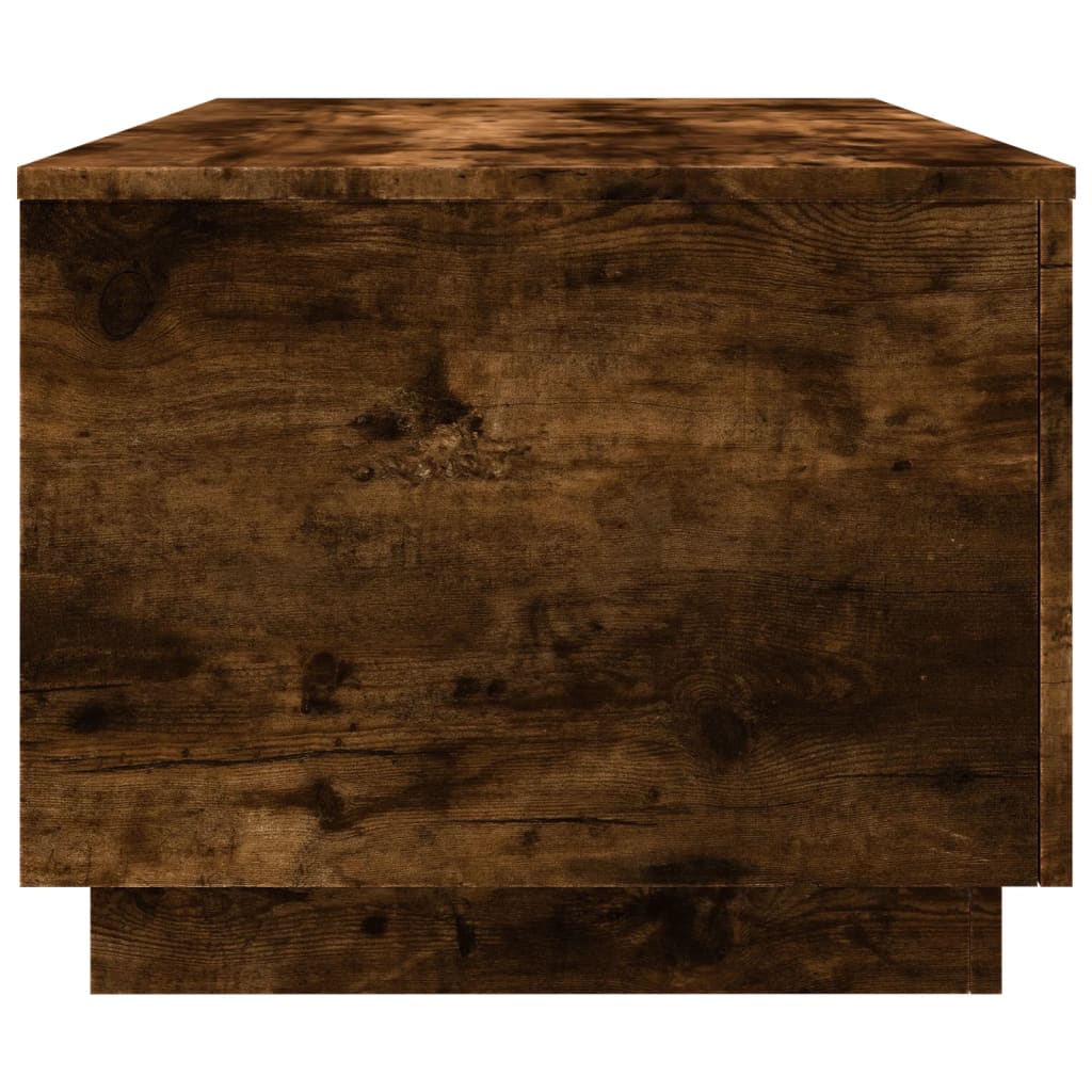 füstös tölgy színű dohányzóasztal LED-lámpákkal 90x50x40 cm