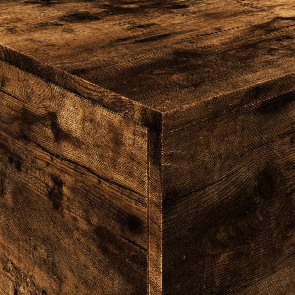 füstös tölgy színű dohányzóasztal LED-lámpákkal 90x50x40 cm