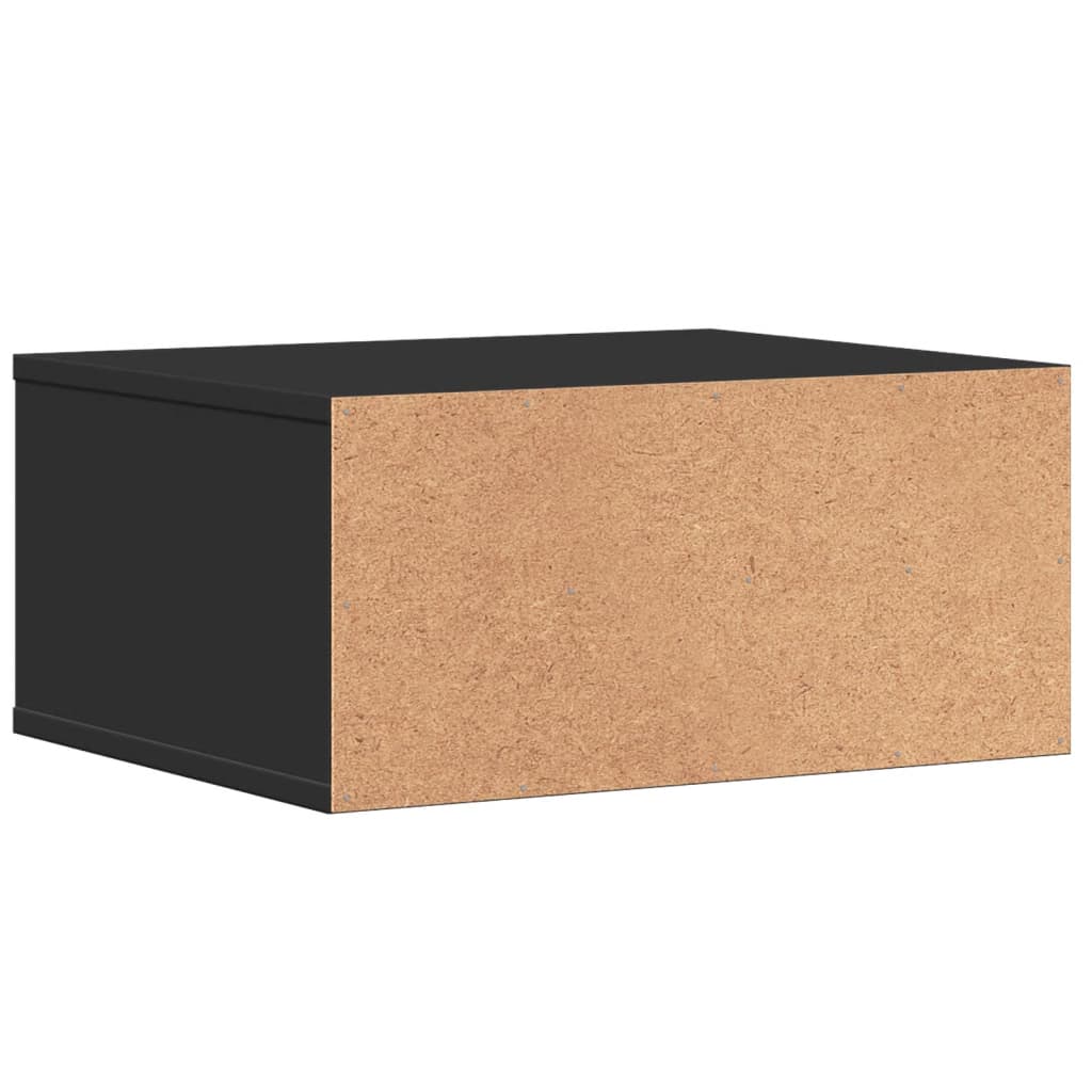 fekete szerelt fa nyomtatóállvány 49 x 40 x 22,5 cm