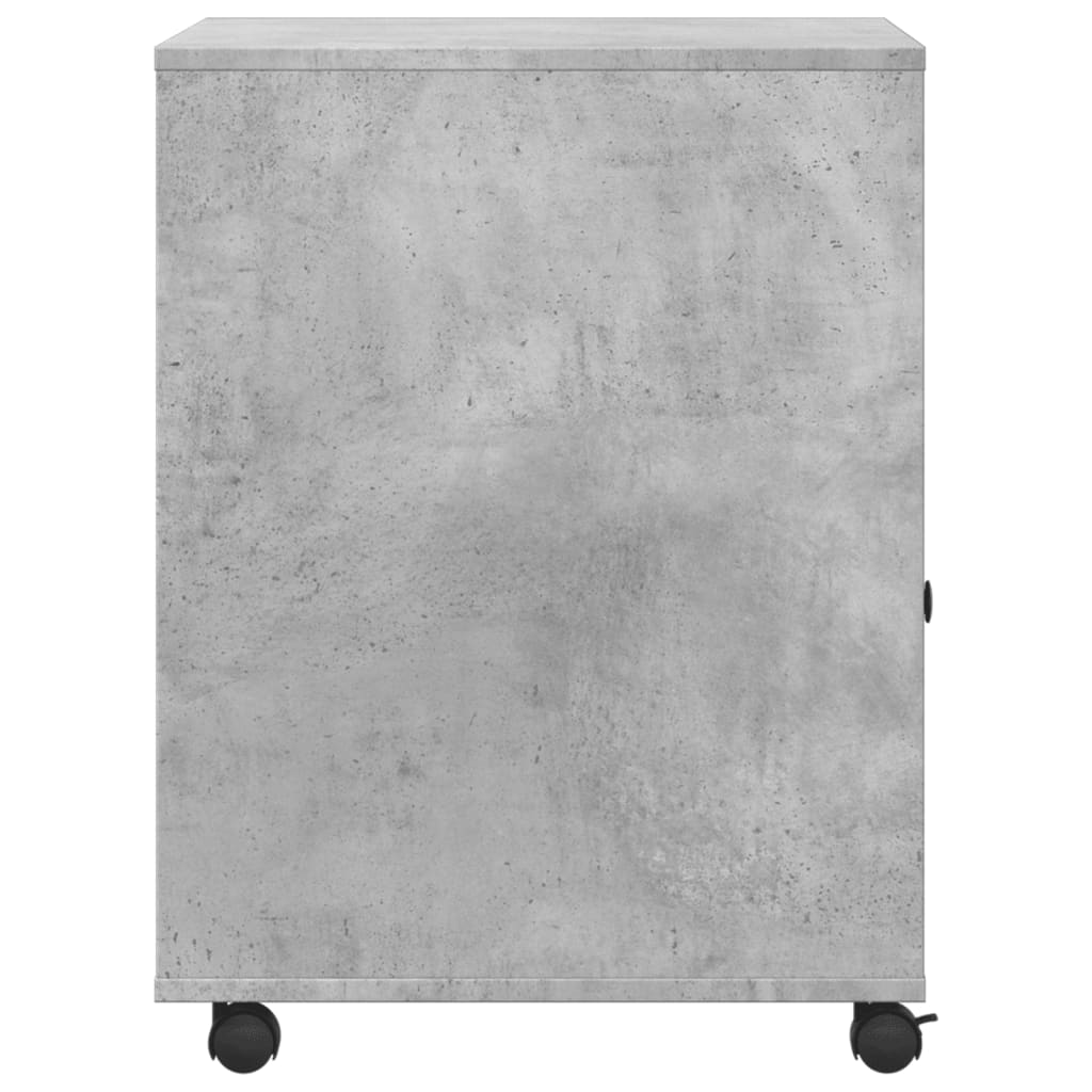 betonszürke nyomtatóállvány kerekekkel 60x50x67 cm