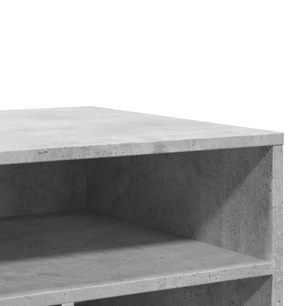 betonszürke nyomtatóállvány kerekekkel 60x50x67 cm