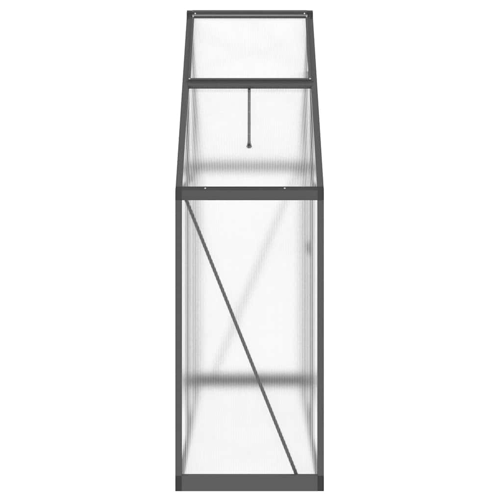 antracitszürke alumínium melegház alapvázzal 169 x 58 x 195 cm