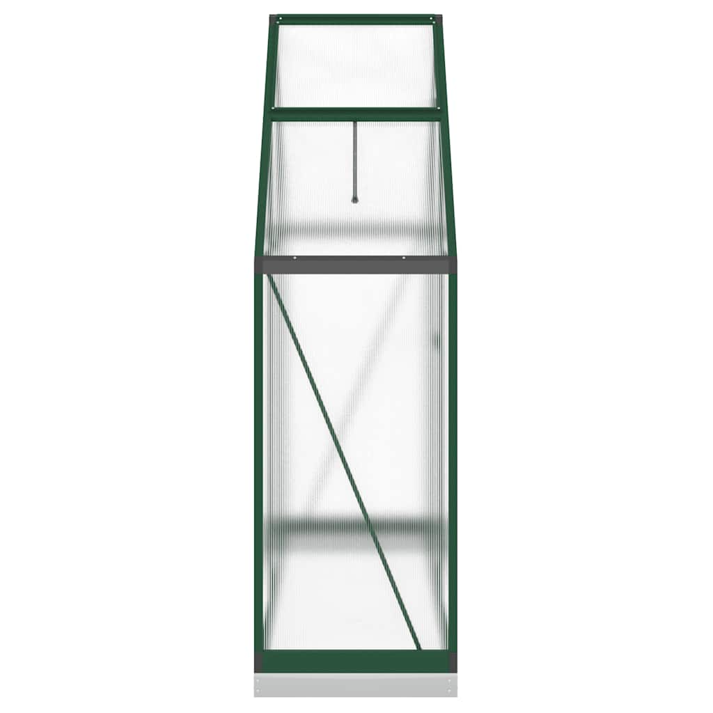 zöld alumínium melegház alapvázzal 169 x 58 x 202 cm