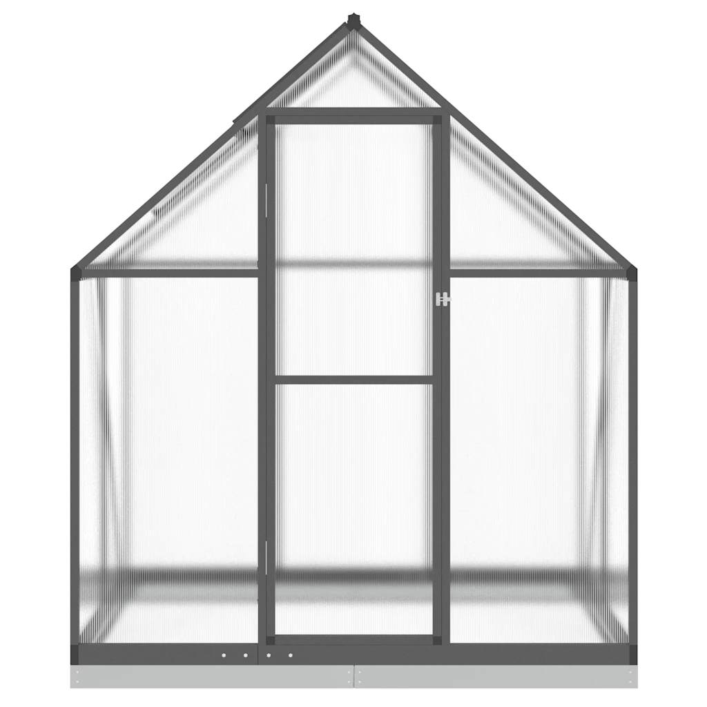 antracitszürke alumínium melegház alapvázzal 169 x 114 x 202 cm