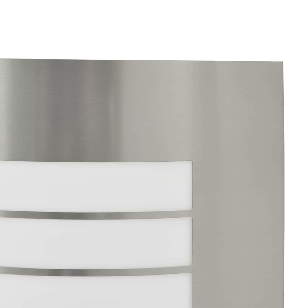 Kültéri Fali Lámpák 2 pcs Ezüst 23.5 x 10.5 x 26 cm