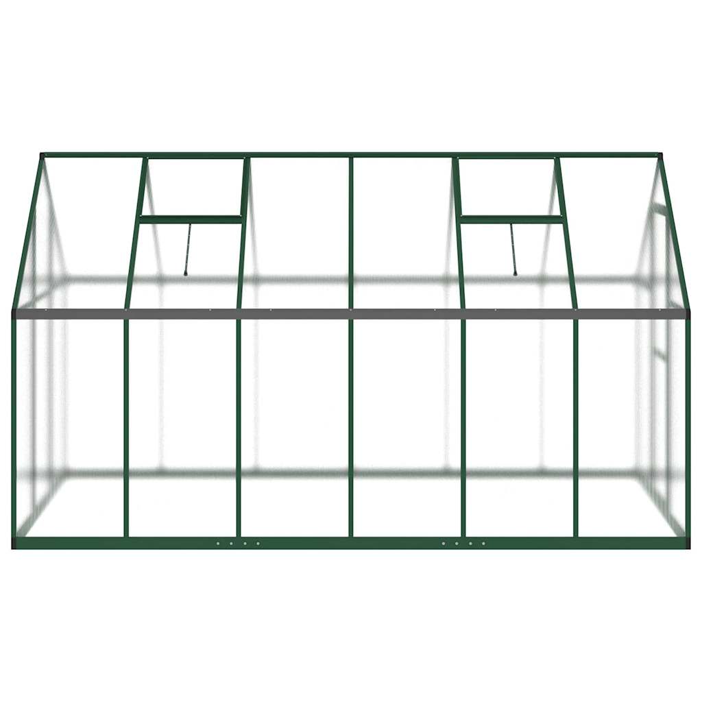 zöld alumínium melegház alapvázzal 334x169x195 cm
