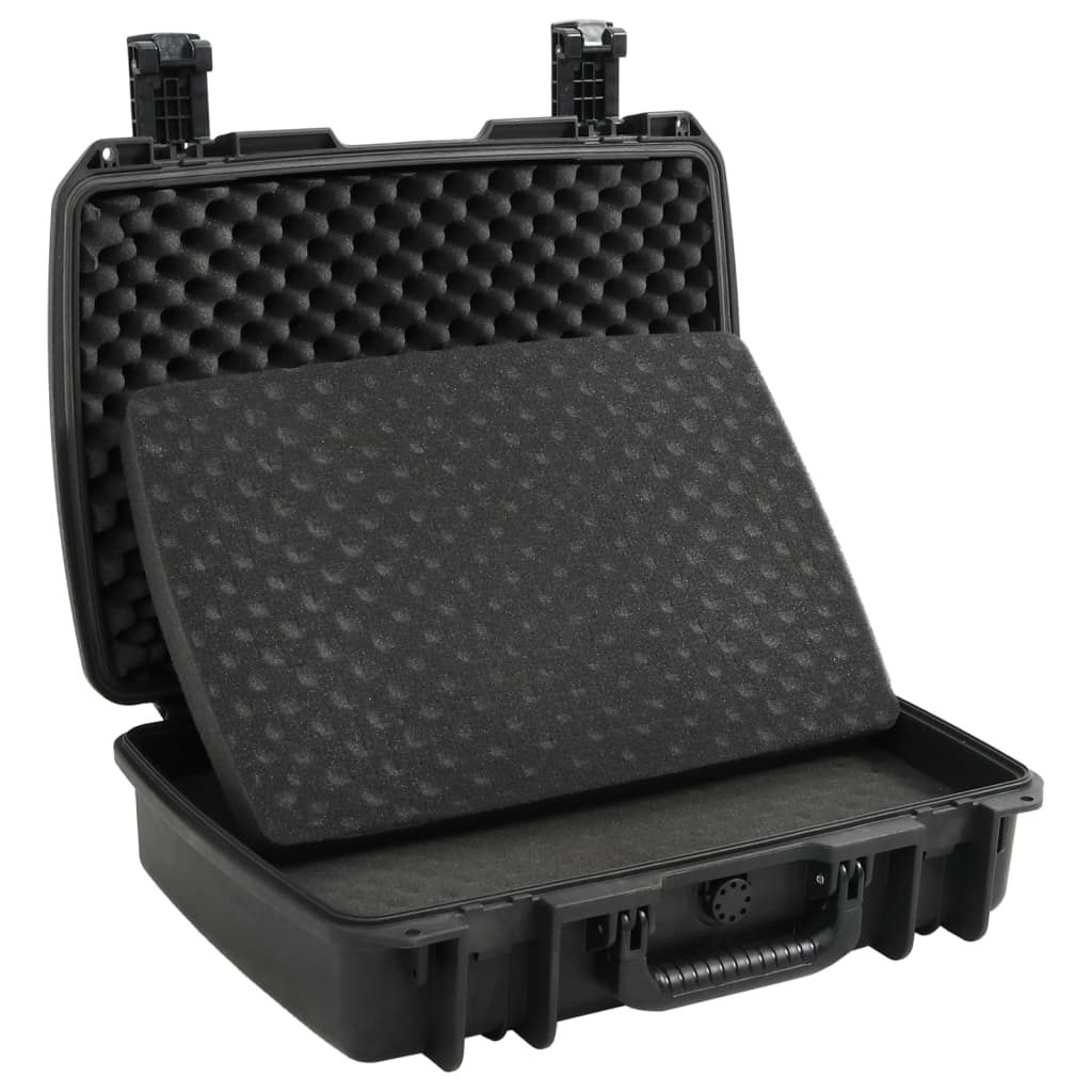 fekete PP hordozható repülős tok 50,5 x 37 x 14,5 cm