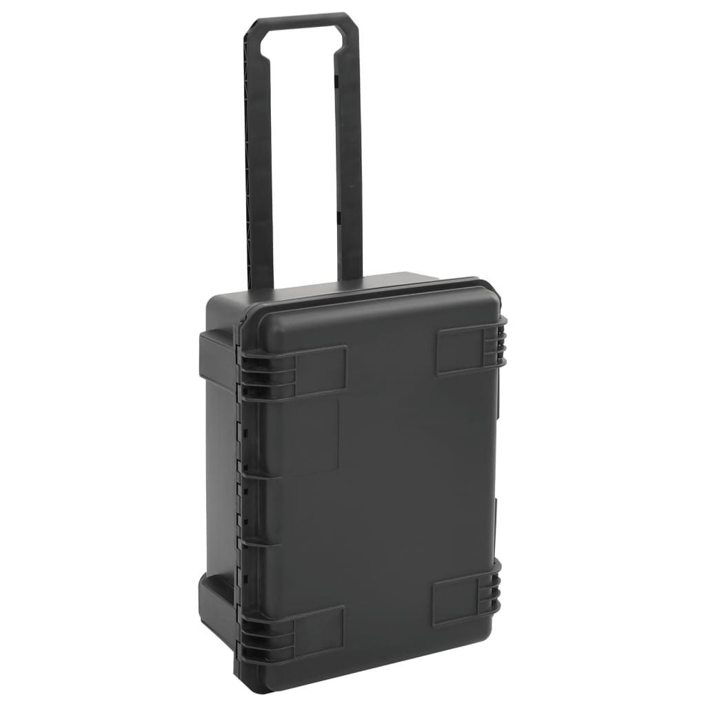 fekete PP hordozható repülős tok 55 x 41,5 x 29 cm