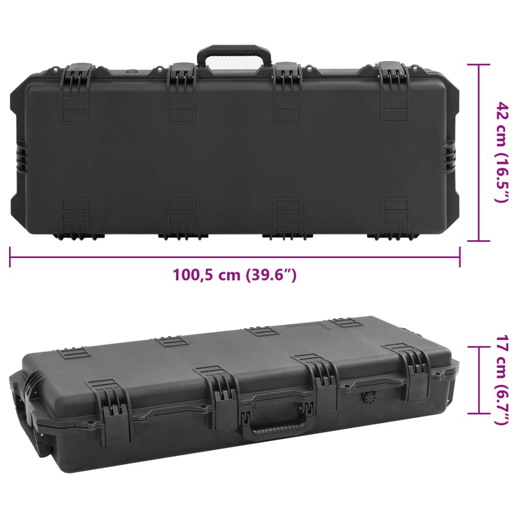 fekete PP hordozható repülős tok 100,5 x 42 x 17 cm