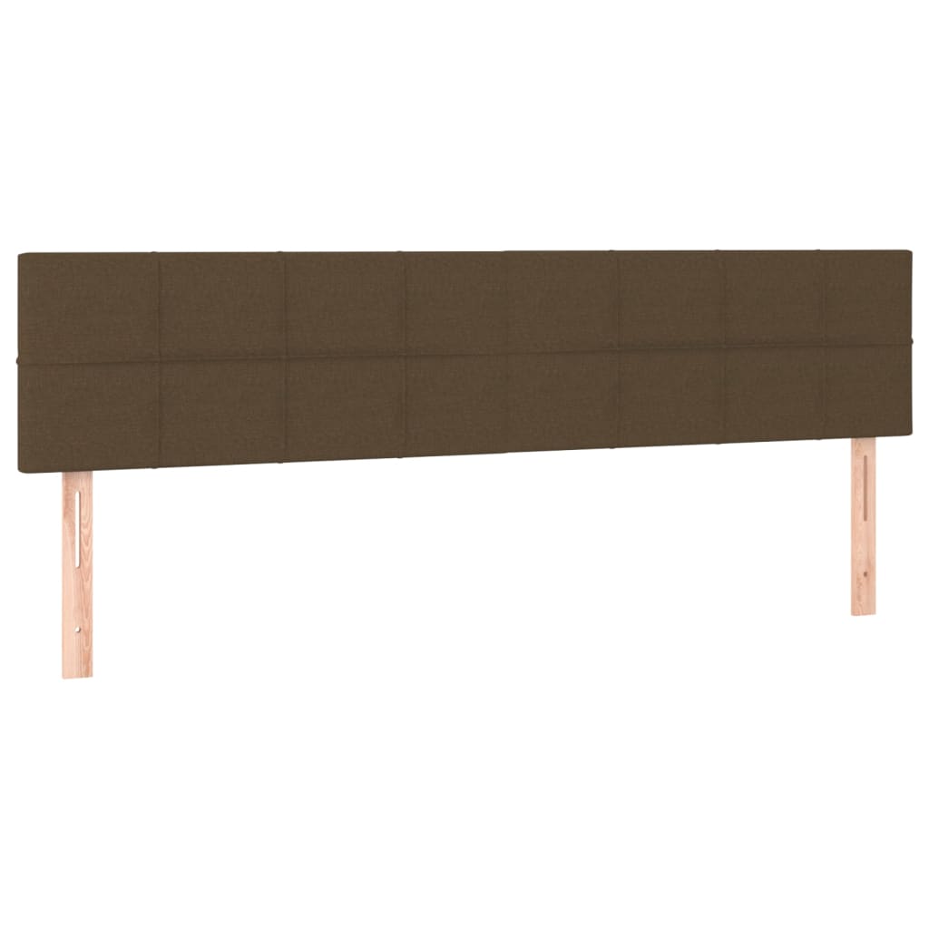 sötétbarna szövet rugós ágy matraccal 120 x 190 cm